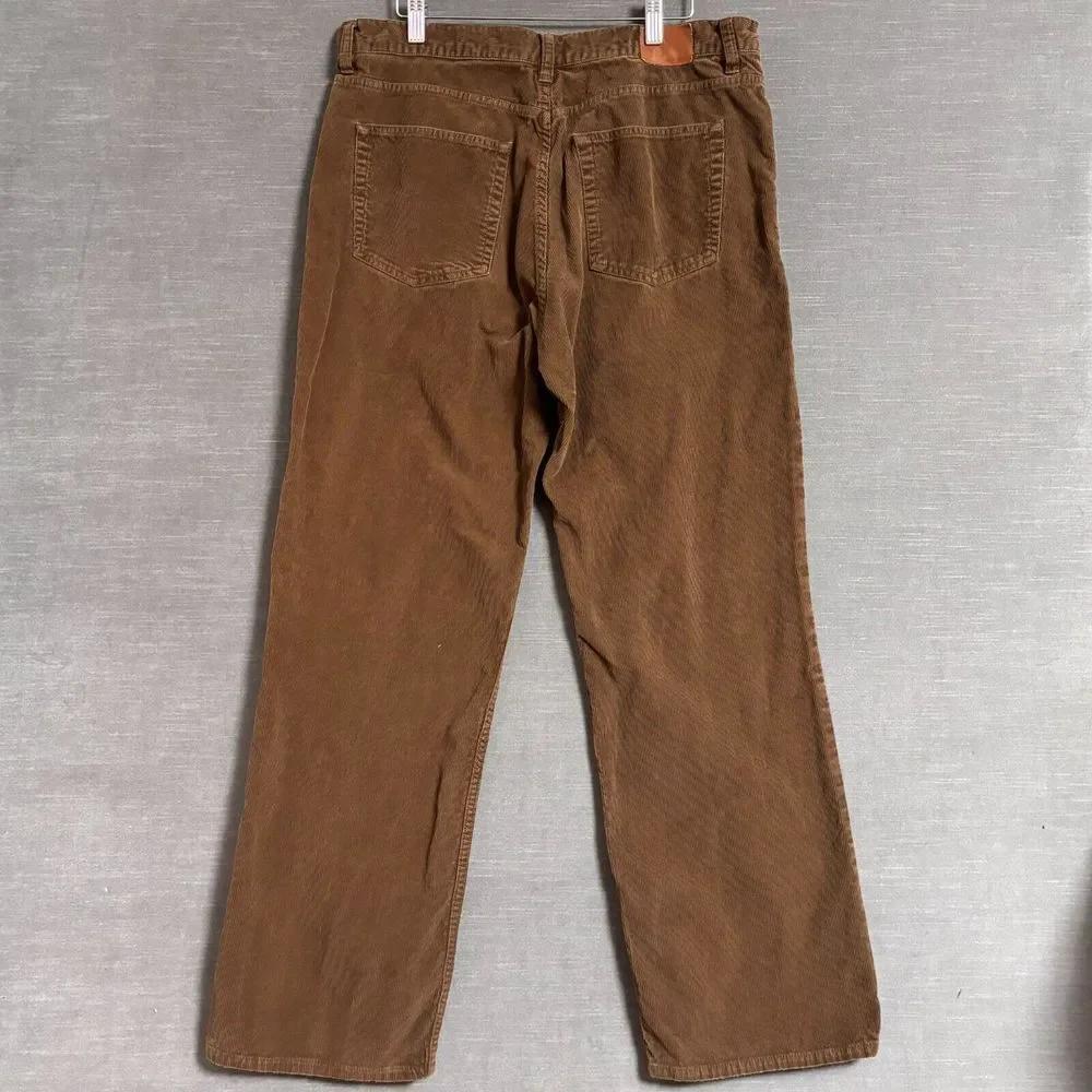 J Crew Corduroy Pants Mens 35 x 31‎ Brown Cotton Preppy Business Casual 36x32tag